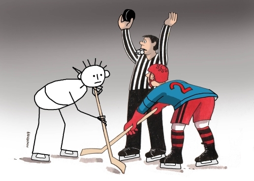 Cartoon: figura (medium) by Lubomir Kotrha tagged ice,hockey