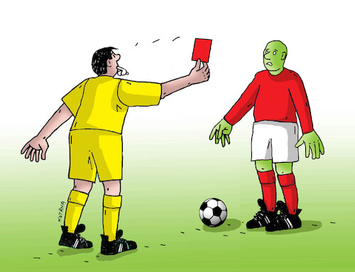 Cartoon: futgreen26 (medium) by Lubomir Kotrha tagged football,soccer,world,cup,football,soccer,world,cup