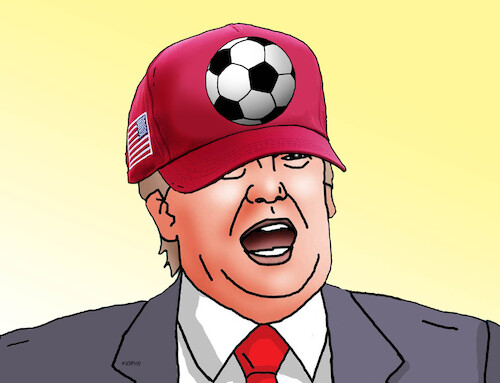 Cartoon: futtrump (medium) by Lubomir Kotrha tagged football,soccer,world,cup,football,soccer,world,cup