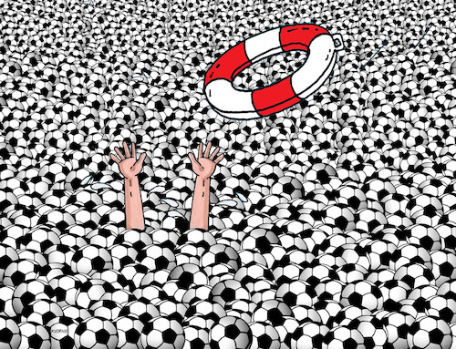 Cartoon: futzachrana (medium) by Lubomir Kotrha tagged football,european,championship,2024