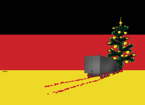 Cartoon: gerchristmas (medium) by Lubomir Kotrha tagged europa,germany,berlin,teror,christmas