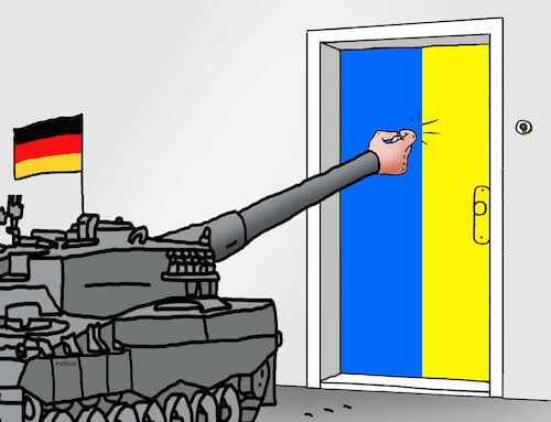 Cartoon: gerleopard (medium) by Lubomir Kotrha tagged ukraine,russia,the,war,tanks,leopard,ukraine,russia,the,war,tanks,leopard