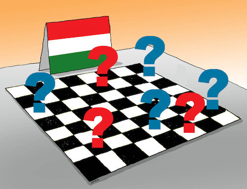 Cartoon: hunotaznik (medium) by Lubomir Kotrha tagged hungary,elections,orban,magyar,fidesz,tisza,hungary,elections,orban,magyar,fidesz,tisza