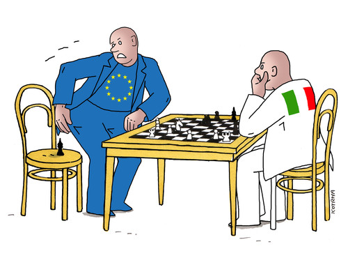 Cartoon: itamat (medium) by Lubomir Kotrha tagged italy,referendum,matteo,renzi,eu,europa,world