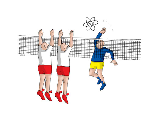 Cartoon: jadrovolej (medium) by Lubomir Kotrha tagged olympic,games,tokyo,olympic,games,tokyo