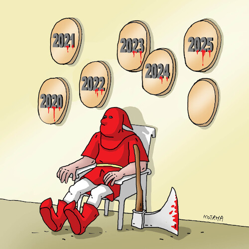 Cartoon: katrokov (medium) by Lubomir Kotrha tagged pf,2026,happy,new,year,pf,2026,happy,new,year