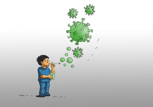 Cartoon: korofuk (medium) by Lubomir Kotrha tagged coronavirus,covid,19,pandemics