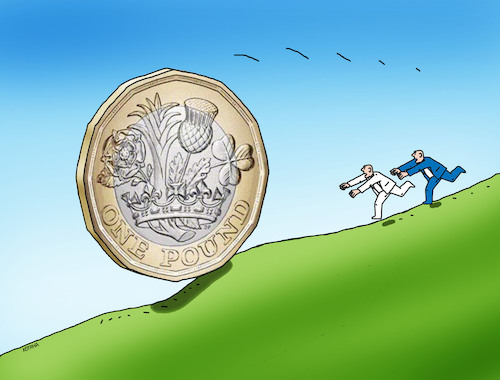 Cartoon: librapad (medium) by Lubomir Kotrha tagged libra,euro,dollar,brexit,britania,europe,world