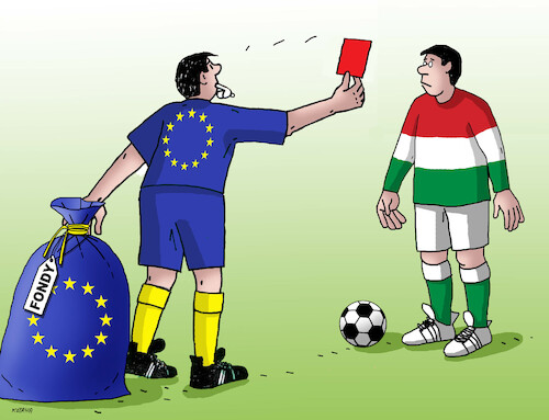 Cartoon: madeured2 (medium) by Lubomir Kotrha tagged eu,hungary,orban,russia,fonds,sanctions,eu,hungary,orban,russia,fonds,sanctions