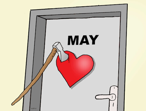 Cartoon: majsek-en (medium) by Lubomir Kotrha tagged may,month,of,love,may,month,of,love