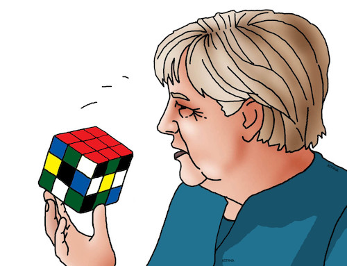 Cartoon: merk21 (medium) by Lubomir Kotrha tagged germany,elections,germany,elections
