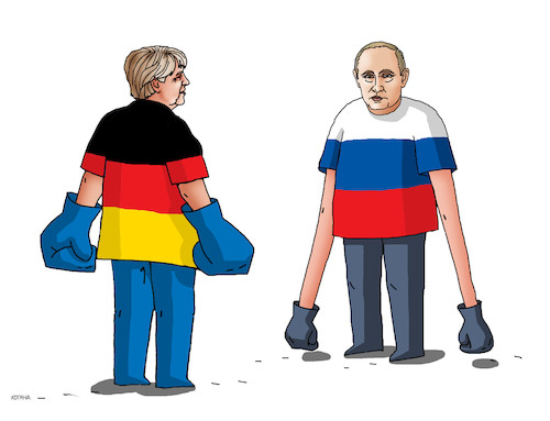 Cartoon: merkputbox (medium) by Lubomir Kotrha tagged merkel,putin,germany,russia,merkel,putin,germany,russia