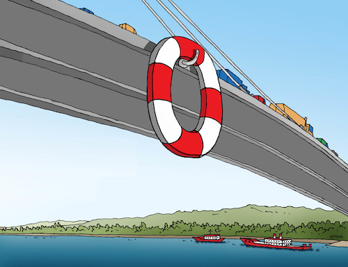 Cartoon: mostsos (medium) by Lubomir Kotrha tagged bridges