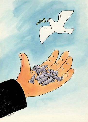 Cartoon: nakrmi (medium) by Lubomir Kotrha tagged peace,war,peace,war