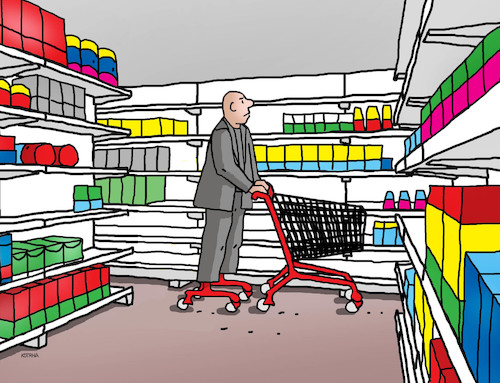 Cartoon: nakupovac (medium) by Lubomir Kotrha tagged shopping,cart,in,the,shop