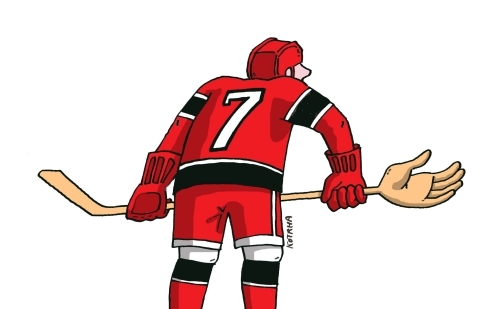 Cartoon: naruku (medium) by Lubomir Kotrha tagged ice,hockey