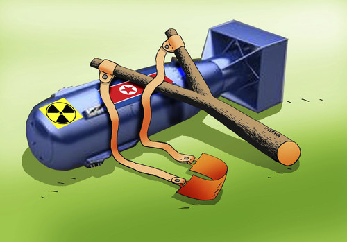 Cartoon: nuclearkorea (medium) by Lubomir Kotrha tagged nuclear,korea,kim,jong,war