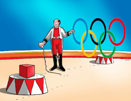 Cartoon: ohcircus (medium) by Lubomir Kotrha tagged olympic,games,2024,paris,france,olympic,games,2024,paris,france