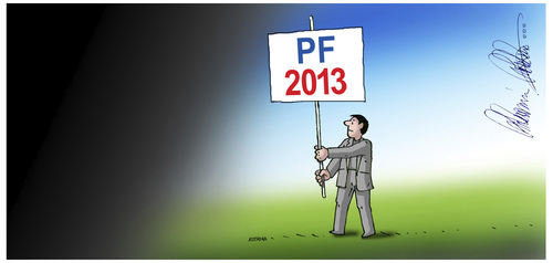 Cartoon: PF 2013 (medium) by Lubomir Kotrha tagged new,year,2013