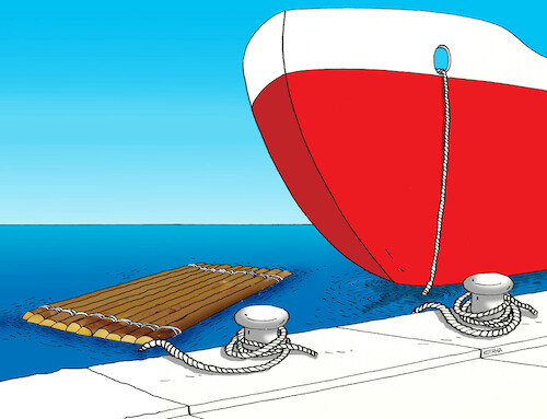 Cartoon: pltpristav (medium) by Lubomir Kotrha tagged water,seas,oceans,ships,water,seas,oceans,ships
