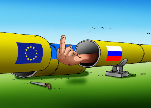 Cartoon: plynorus (medium) by Lubomir Kotrha tagged gas,russia,europe,gas,russia,europe