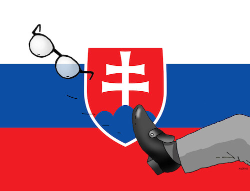 Cartoon: prezikop (medium) by Lubomir Kotrha tagged slovak,presidential,elections,2024,slovak,presidential,elections,2024