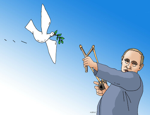 Cartoon: putigum (medium) by Lubomir Kotrha tagged war,sanctions,russia,ukraine,world,war,sanctions,russia,ukraine,world