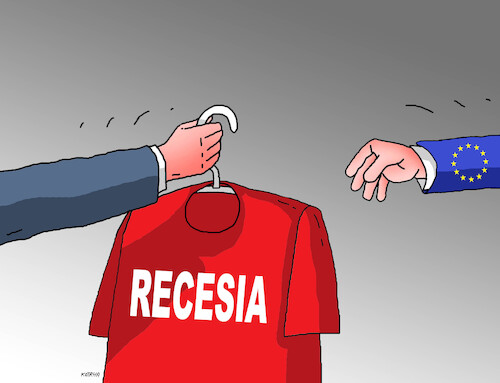 Cartoon: recestriko (medium) by Lubomir Kotrha tagged eu,economy,recesion,eu,economy,recesion