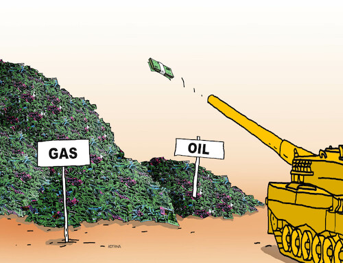 Cartoon: ropaplyn-en (medium) by Lubomir Kotrha tagged gas,oil,gas,oil
