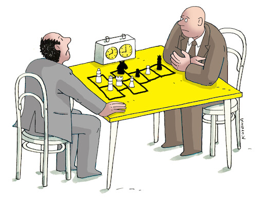 Cartoon: sachovo25 (medium) by Lubomir Kotrha tagged game,checkmate,game,checkmate