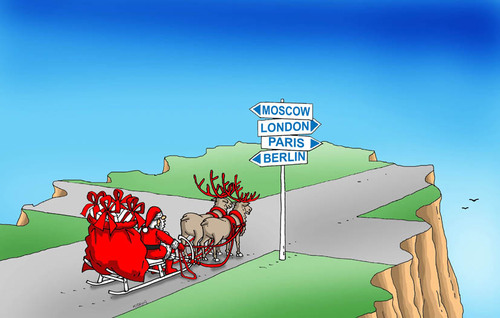 Cartoon: santkrizov (medium) by Lubomir Kotrha tagged christmas,santa