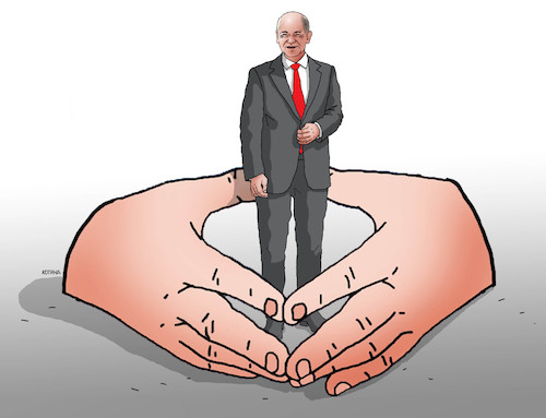 Cartoon: scholzmerk (medium) by Lubomir Kotrha tagged germany,elections,germany,elections