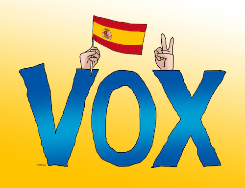 Cartoon: spainvox (medium) by Lubomir Kotrha tagged spain,elections,spain,elections