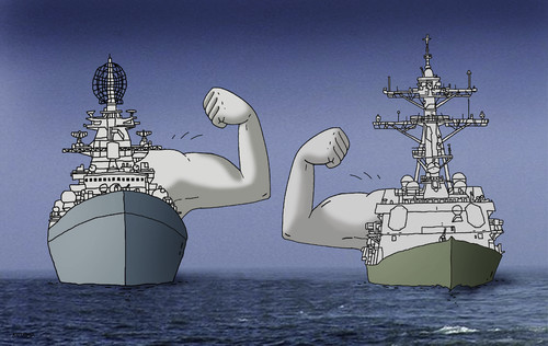 Cartoon: svalovci (medium) by Lubomir Kotrha tagged russia,nato,ukraine,usa,war,peace,army,warships
