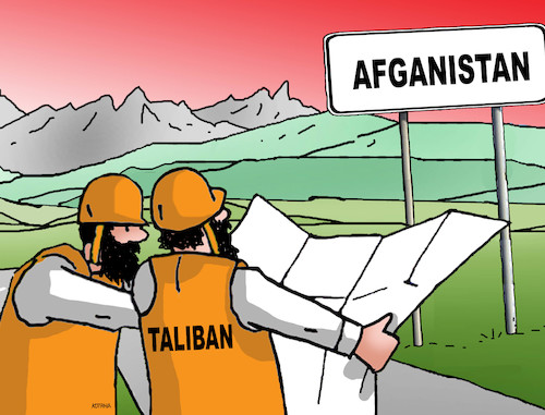 Cartoon: taling (medium) by Lubomir Kotrha tagged afganistan,taliban,usa,war,afganistan,taliban,usa,war