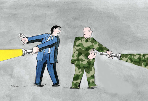 Cartoon: tmamask (medium) by Lubomir Kotrha tagged war,war