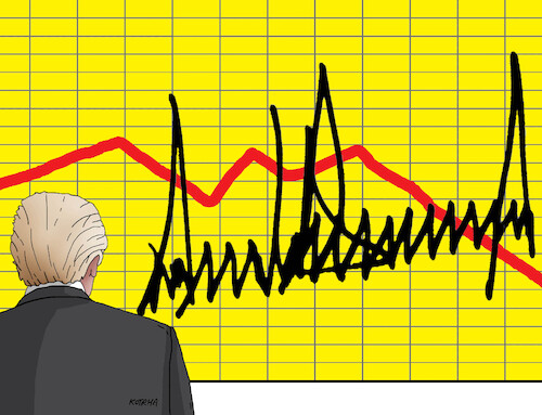 Cartoon: trumpgraf26 (medium) by Lubomir Kotrha tagged economy,diagrams,graphs,trump,signature,economy,diagrams,graphs,trump,signature