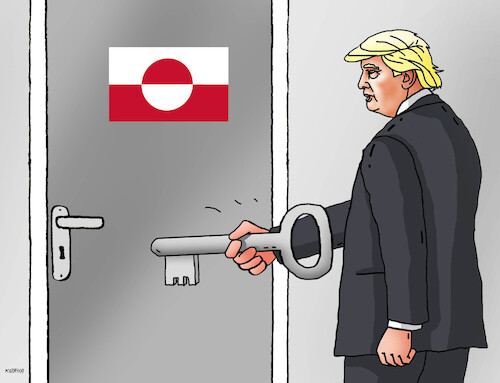 Cartoon: trumpkluc (medium) by Lubomir Kotrha tagged greenland,trump,usa,greenland,trump,usa