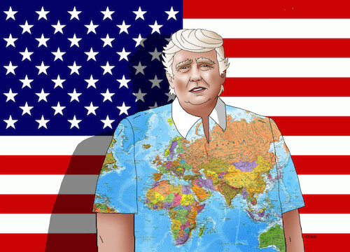 Cartoon: trumpmaps (medium) by Lubomir Kotrha tagged usa,donald,trump,president,usa,donald,trump,president