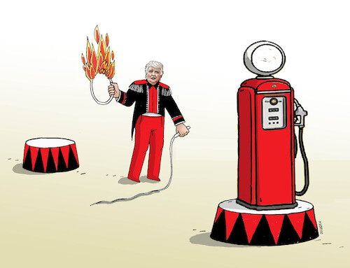 Cartoon: trumpump26 (medium) by Lubomir Kotrha tagged trump,oil,war,price,trump,oil,war,price