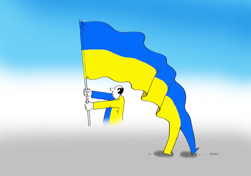 Cartoon: ukrainaroz (medium) by Lubomir Kotrha tagged ukraine,election,president,poroshenko,zelenskij,europa,russia