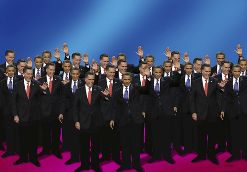 Cartoon: usavote (medium) by Lubomir Kotrha tagged usa,vote,president,obama,romney
