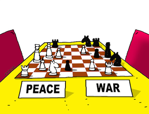 Cartoon: warpeace26 (medium) by Lubomir Kotrha tagged war,peace,war,peace