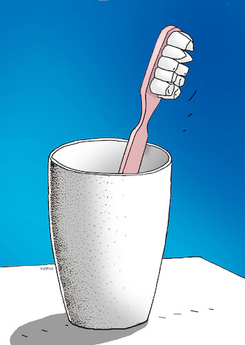 Cartoon: zubokef (medium) by Lubomir Kotrha tagged teeth,brush,dentist,teeth,brush,dentist