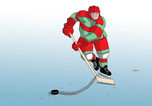 Cartoon: ice hockey (medium) by Lubomir Kotrha tagged ice,hockey,ice,hockey