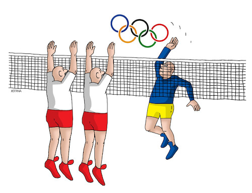 Cartoon: olympic games paris 2024 (medium) by Lubomir Kotrha tagged olympic,games,2024,paris,france,olympic,games,2024,paris,france
