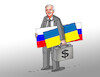 Cartoon: bidflags (small) by Lubomir Kotrha tagged ukraine,russia,putin,biden,usa,eu,nato,war,peace,sanction