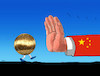Cartoon: chinastop (small) by Lubomir Kotrha tagged china,bitcoin