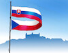 Cartoon: czskvlajk (small) by Lubomir Kotrha tagged czech,slovakia,flags