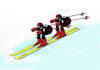 Cartoon: duozjazd (small) by Lubomir Kotrha tagged winter,olympic,games,2022,china